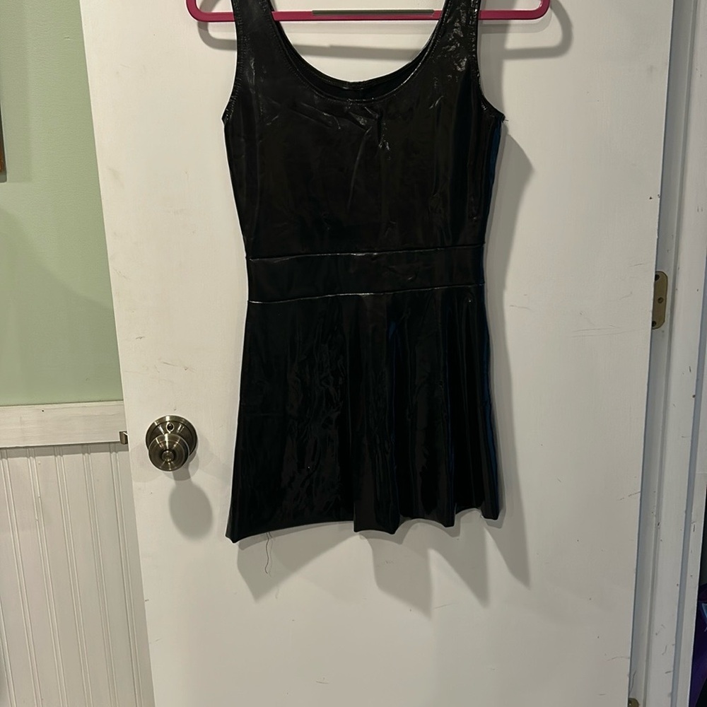 Second Skin Vegan leather dress S/M black sleeveless